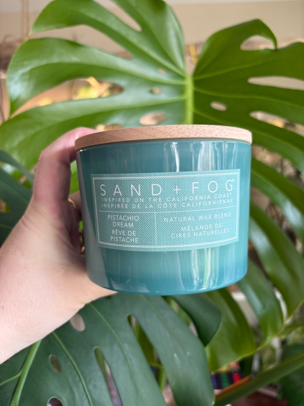 SAND + FOG Pistachio Dream Candle - Teal Jar